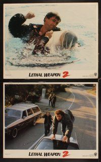 4h404 LETHAL WEAPON 2 8 LCs '89 great images of cops Mel Gibson & Danny Glover, Joe Pesci