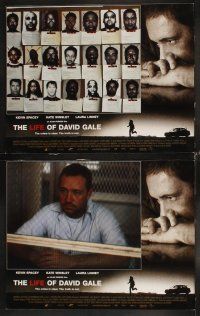 4h407 LIFE OF DAVID GALE 8 LCs '03 Kevin Spacey, Kate Winslet, Laura Linney, Alan Parker!