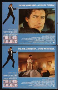 4h417 LIVING DAYLIGHTS 8 LCs '87 Timothy Dalton as James Bond, sexy Maryam d'Abo, Joe Don Baker