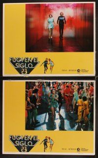 4h418 LOGAN'S RUN 8 Spanish/U.S. LCs '76 Michael York & Jenny Agutter, directed by Michael Anderson