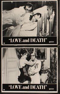 4h423 LOVE & DEATH 8 LCs '75 wacky Woody Allen & Diane Keaton romantic comedy!