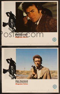 4h431 MAGNUM FORCE 8 LCs '73 great images of Clint Eastwood as toughest cop Dirty Harry!