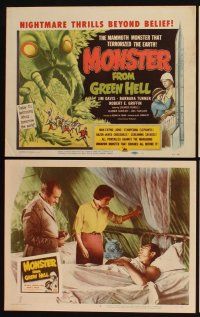 4h467 MONSTER FROM GREEN HELL 8 LCs '57 the mammoth monster that terrorized the Earth!