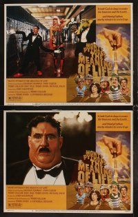 4h468 MONTY PYTHON'S THE MEANING OF LIFE 8 LCs '83 Chapman, Cleese, Gilliam, Idle, Jones, Palin!