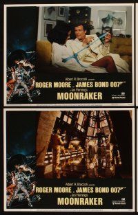 4h470 MOONRAKER 8 LCs '79 Roger Moore as James Bond, Richard Kiel, Lois Chiles