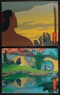 4h473 MULAN 8 LCs '98 Walt Disney Ancient China cartoon, great images!