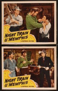 4h856 NIGHT TRAIN TO MEMPHIS 7 LCs '46 Roy Acuff & his Smoky Mountain boys, Allan Lane, Adele Mara!