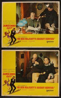 4h857 ON HER MAJESTY'S SECRET SERVICE 7 LCs '69 George Lazenby as James Bond, Telly Savalas!