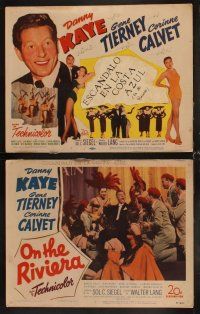 4h496 ON THE RIVIERA 8 LCs '51 Danny Kaye, sexy Gene Tierney & Corinne Calvet!
