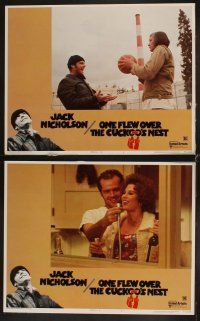 4h500 ONE FLEW OVER THE CUCKOO'S NEST 8 LCs '75 Jack Nicholson, Milos Forman classic!