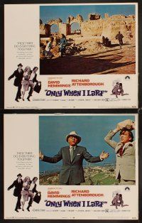 4h503 ONLY WHEN I LARF 8 LCs '69 Richard Attenborough, David Hemmings, directed by Basil Dearden!