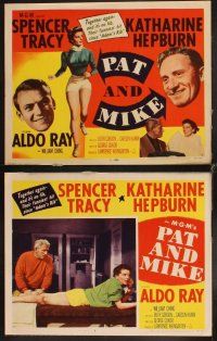 4h518 PAT & MIKE 8 LCs '52 Katharine Hepburn & Spencer Tracy, directed by George Cukor!