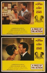 4h861 PIECE OF THE ACTION 7 LCs '77 Sidney Poitier, Bill Cosby, James Earl Jones
