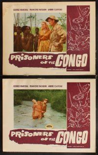4h539 PRISONERS OF THE CONGO 8 LCs '60 they dared challenge the terrifying savage Africa!