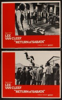 4h557 RETURN OF SABATA 8 LCs '72 Lee Van Cleef spaghetti western sequel, great images!
