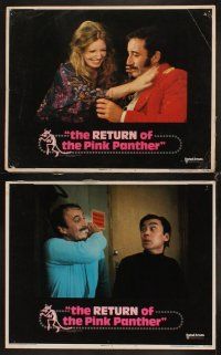 4h558 RETURN OF THE PINK PANTHER 8 LCs '75 Peter Sellers as Inspector Clouseau, Blake Edwards!