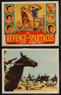 4h559 REVENGE OF SPARTACUS 8 int'l LCs '65 Michele Lupo's La vendetta di Spartacus, sword & sandal!