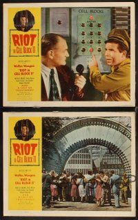 4h946 RIOT IN CELL BLOCK 11 4 LCs '54 Sam Peckinpah, Neville Brand, directed by Don Siegel!