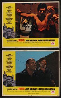 4h563 RIOT 8 LCs '69 Jim Brown & Gene Hackman escape from jail, ugliest prison riot in history!