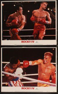 4h574 ROCKY IV 8 LCs '85 heavyweight boxing champion Sylvester Stallone, Dolph Lundgren!