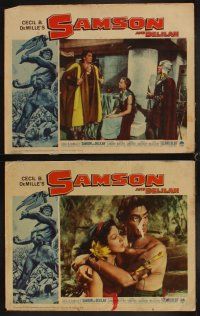 4h582 SAMSON & DELILAH 8 LCs R60 Hedy Lamarr & Victor Mature, Cecil B. DeMille classic!