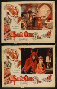 4h586 SANTA CLAUS 8 LCs '60 wonderful surreal Christmas images, enchanting world of make-believe!