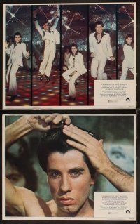4h587 SATURDAY NIGHT FEVER 8 int'l LCs '77 great images of disco dancer John Travolta!