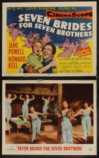 4h600 SEVEN BRIDES FOR SEVEN BROTHERS 8 LCs '54 Jane Powell & Howard Keel, classic MGM musical!