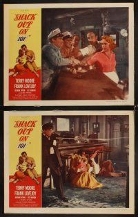 4h605 SHACK OUT ON 101 8 LCs '56 sexy young Terry Moore, Lee Marvin, Frank Lovejoy