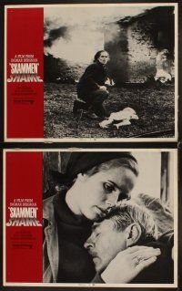 4h608 SHAME 8 LCs '69 Ingmar Bergman's Skammen, Liv Ullmann, Max Von Sydow!