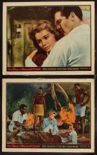 4h621 SINS OF RACHEL CADE 8 LCs '60 Angie Dickinson, Peter Finch, Roger Moore, Woody Strode