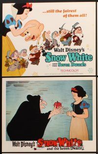 4h028 SNOW WHITE & THE SEVEN DWARFS 9 LCs R67 Walt Disney animated cartoon classic, great images!