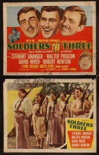 4h632 SOLDIERS THREE 8 LCs '51 Granger, Pidgeon & Niven in unauthorized Gunga Din!