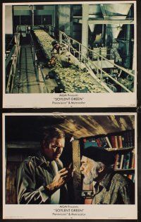 4h637 SOYLENT GREEN 8 LCs '73 Charlton Heston, Richard Fleischer classic sci-fi!
