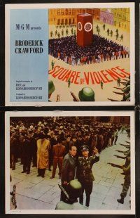 4h642 SQUARE OF VIOLENCE 8 int'l LCs '63 Broderick Crawford in World War II Nazi Germany!