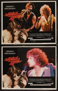 4h648 STAR IS BORN 8 LCs '77 great images of Kris Kristofferson & Barbra Streisand singing!