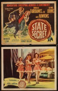 4h654 STATE SECRET 8 LCs '50 Douglas Fairbanks Jr. & Glynis Johns in The Great Man-Hunt!