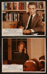 4h660 STILL OF THE NIGHT 8 LCs '82 Roy Scheider, Meryl Streep, if looks could kill!