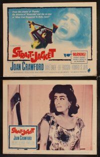 4h664 STRAIT-JACKET 8 LCs '64 crazy ax murderer Joan Crawford, directed by William Castle!