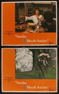 4h674 SUNDAY BLOODY SUNDAY 8 LCs '71 directed by John Schlesinger, Glenda Jackson, Peter Finch!