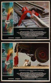 4h678 SUPERMAN 8 LCs '78 comic book hero Christopher Reeve, Gene Hackman, Margot Kidder