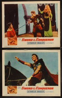 4h684 SWORD OF THE CONQUEROR 8 LCs '62 barbarian Jack Palance, Eleonora Rossi Drago!