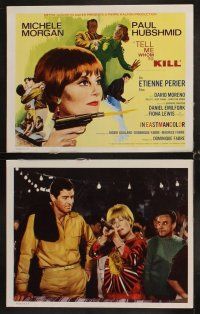 4h696 TELL ME WHOM TO KILL 8 LCs '65 deadly sexy French Michele Morgan, Dis-moi qui tuer!