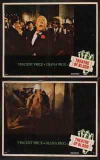 4h872 THEATRE OF BLOOD 7 LCs '73 great images of psychotic actor Vincent Price!