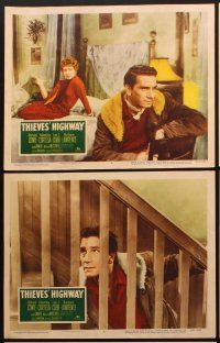 4h902 THIEVES' HIGHWAY 6 LCs R55 Jules Dassin, truck driver Richard Conte, Valentina Cortese