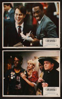 4h732 TRADING PLACES 8 LCs '83 Dan Aykroyd & Eddie Murphy are getting rich & getting even!