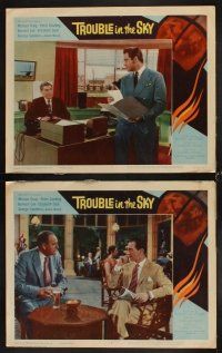 4h736 TROUBLE IN THE SKY 8 LCs '60 Michael Craig, Peter Cushing, fatal jet crash mystery solved!