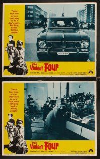 4h763 VIOLENT FOUR 8 LCs '68 Gian Maria Volonte, Italian bank robbery, all in a day's work!