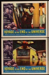 4h766 VOYAGE TO THE END OF THE UNIVERSE 8 LCs '64 AIP, Ikarie XB 1, great sci-fi images!