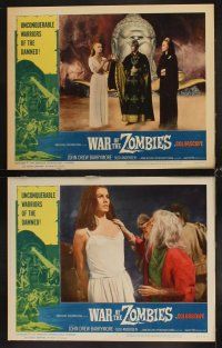 4h773 WAR OF THE ZOMBIES 8 LCs '65 John Drew Barrymore, unconquerable warriors of the damned!